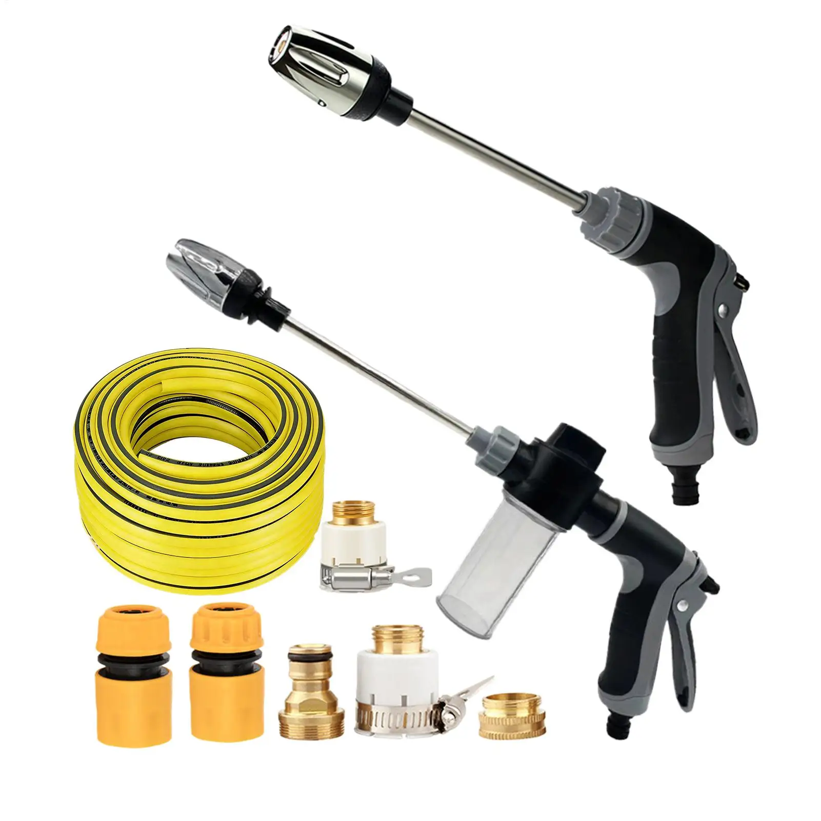 Garden irrigation Water Gun Set Portable High-pressure Car Wash Water Gun Tool Metal Extension Rod Foam Pot Car Wash Water Gun