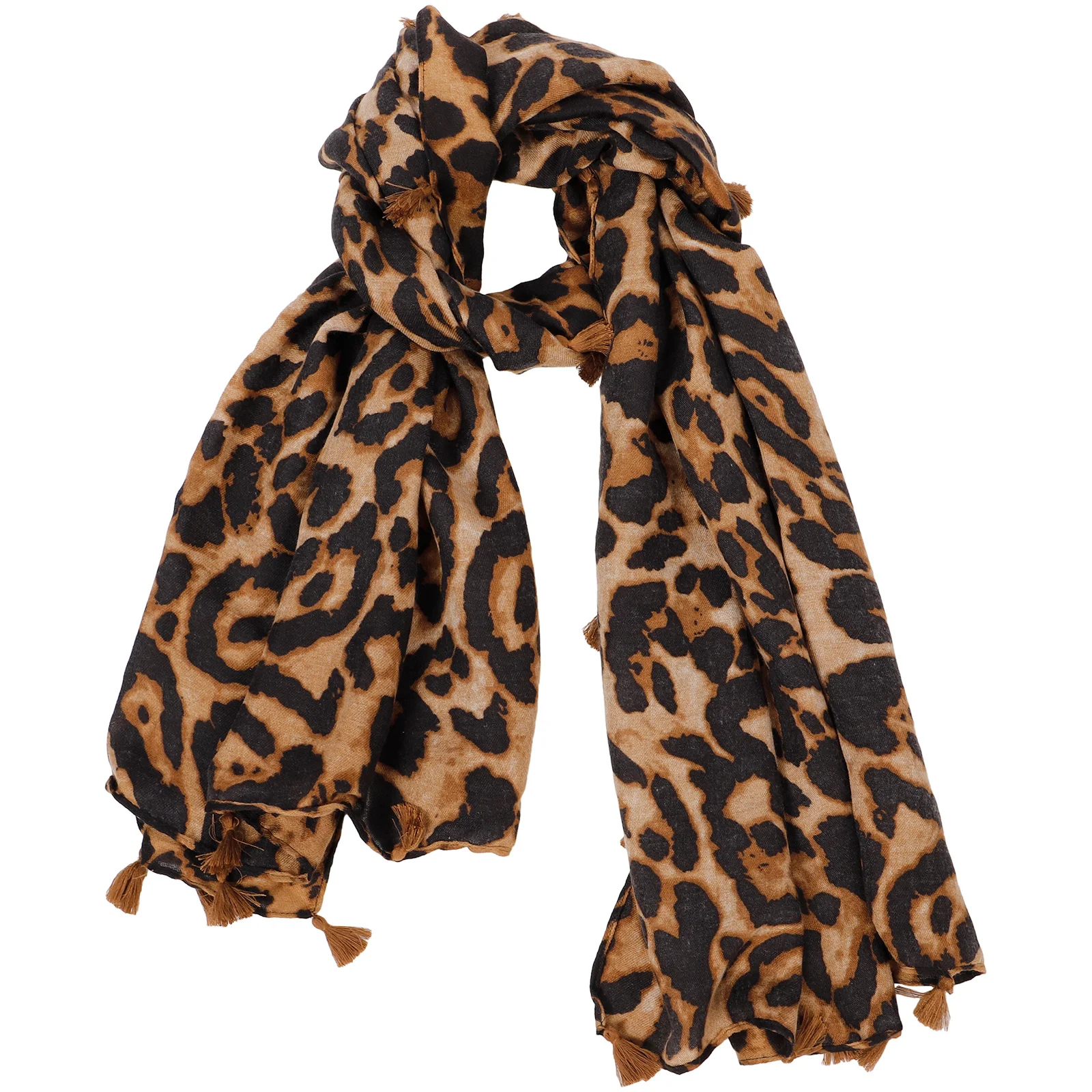 

Cotton Scarf Long Leopard Print Shawl Lightweight Fashion Accessory For Women Leopard Scarf Party Beach Travel Gift