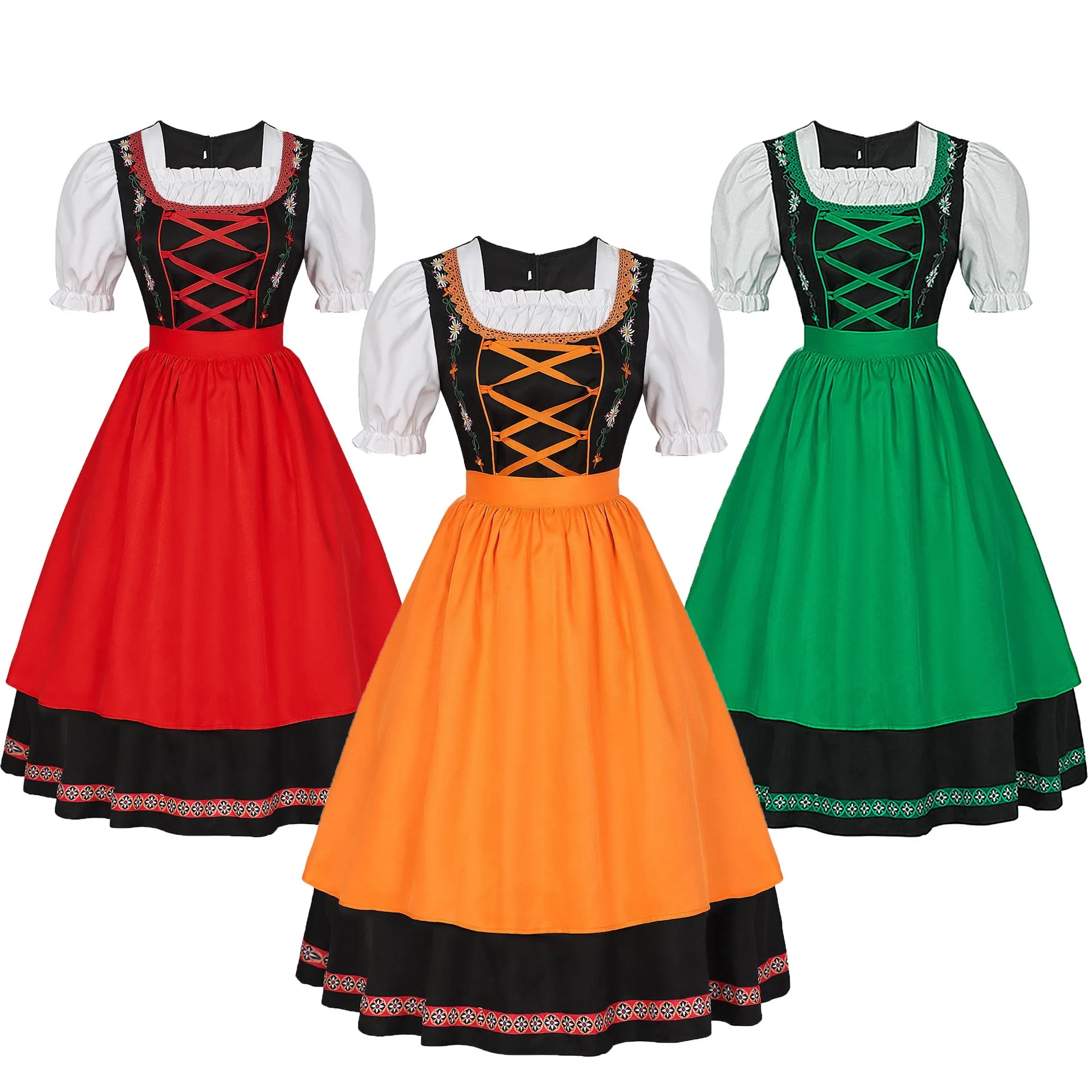 Strapless Set Skirt Fantasy with Stage Costume Bavarian Costume Stage Performance Fantasy Theme Spring for Men and Women