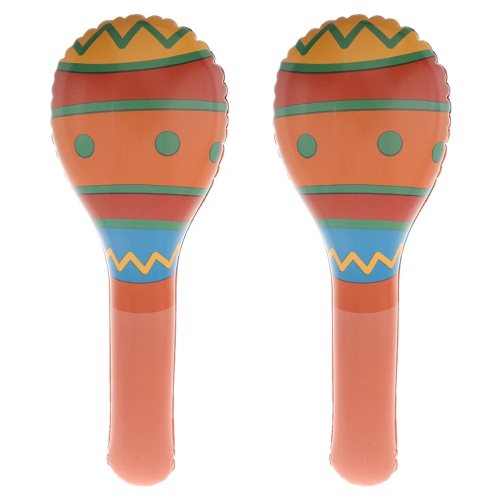 2Pcs Inflatable Musical Hammers Safe Healthy Playtime Cinco De Mayo Party Favors for Children Inflatable Hammers Toy
