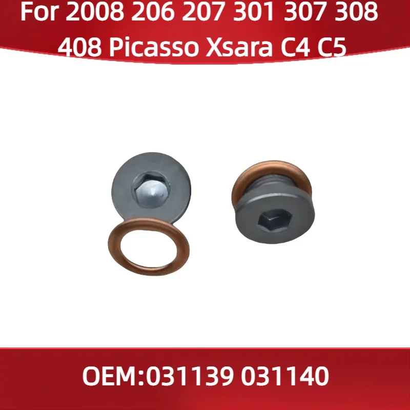 Engine Oil Drain Plug Oil Pan Screw Gasket 031139 031140 for Peugeot 2008 206 207 301 307 308 408 Citroen Picasso Xsara C4 C5