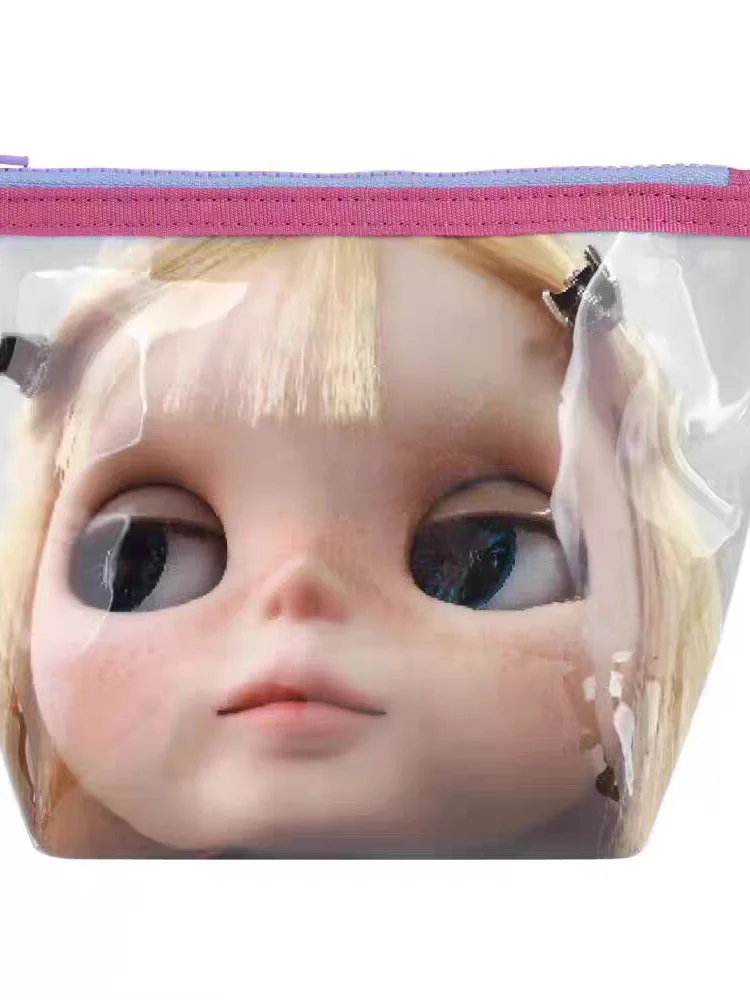  Portable Blythe Doll Print Mobile Phone Bag Spring New Style Cosmetic Purse Handbag Youthful Cartoon Theme Square Shape