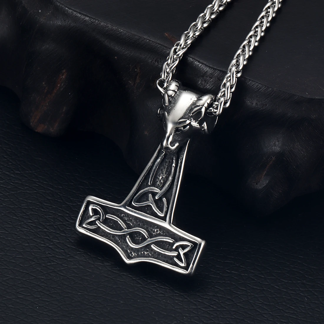 316L Choice Stainless Steel Viking Skull Animal Vintage Pendant for Men Necklace Bracelet DIY Accessories Finding Jewelry Making