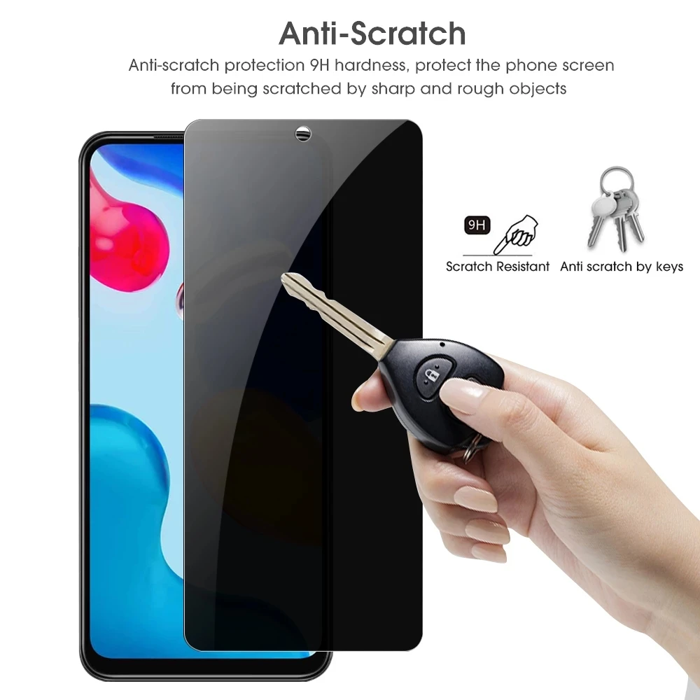 1-3 szt. Ochrony prywatności ekranu dla Xiaomi Redmi Note 10 9 8 7 9s 10s 11S 9T antyszpiegowskie szkło hartowane dla Poco X4 X3 F3 Pro NFC