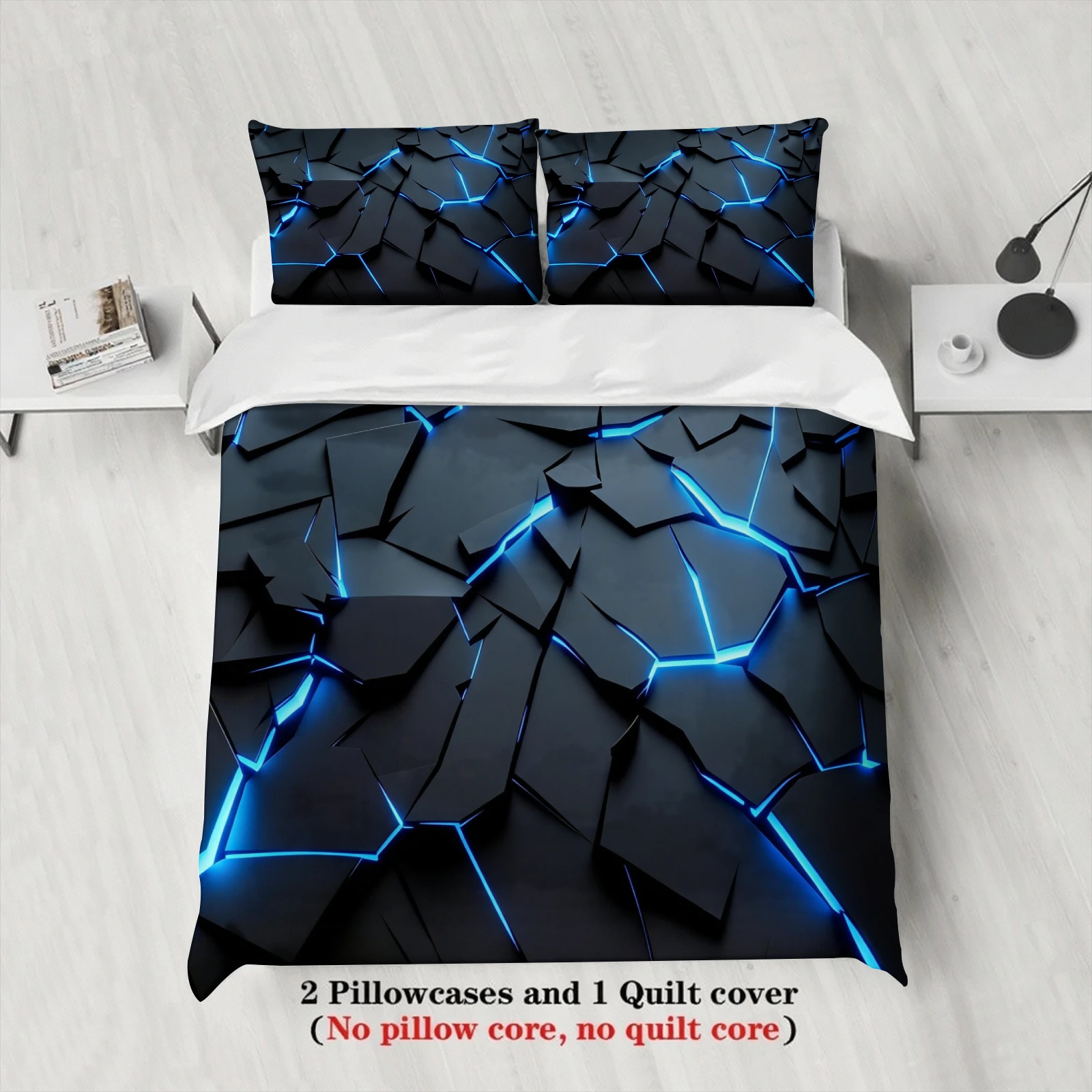 Cyberpunk Bedding Set Technological Sense Color Visual Art Duvet Cover With 2 Pillowcases Single Twin Queen Size Bedding Set