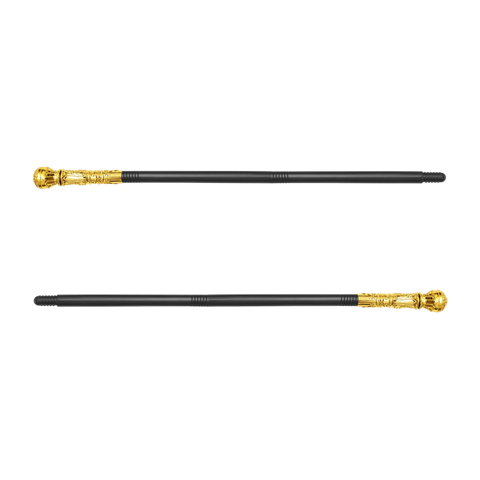 

2Pcs King Scepter Plastic Costume Walking Cane 3 Sections Detachable Decorative Prop Stick for Halloween Cosplay Party Stage