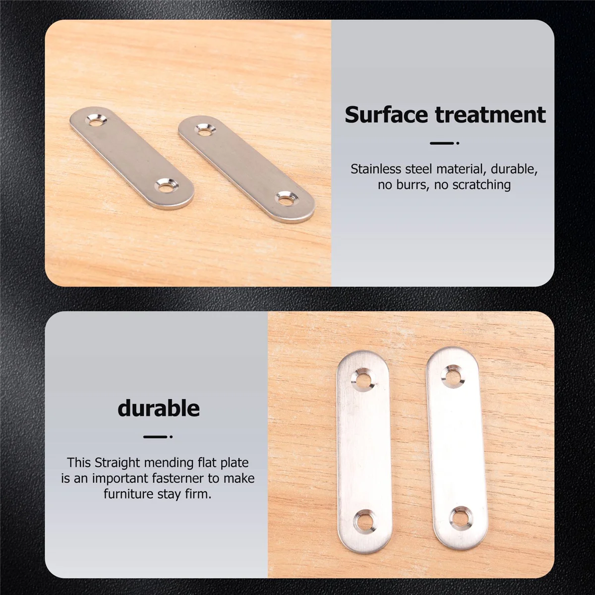 BISM1 60mm x 16mm إصلاح مستقيم الانضمام إصلاح لوحة مسطحة قوس 5pcs