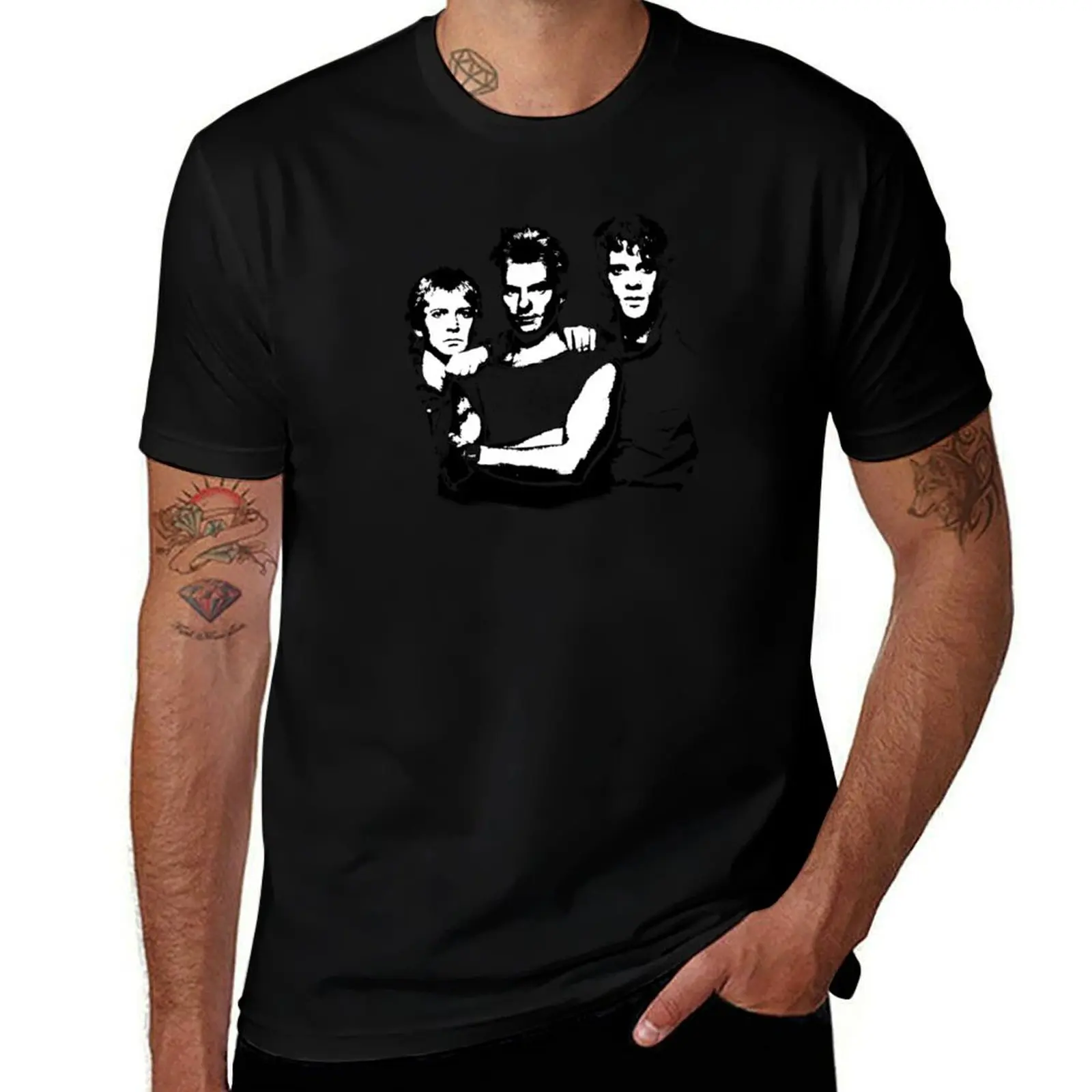 

The Police Band T-Shirt Luxury man T-shirts oversize anime Man t-shirt oversized t shirts for men