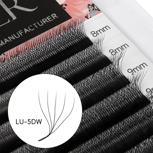 Imagen 2 del producto Befer Beauty LU M L extensiones de pestañas rizadas pestañas en forma de W Cilios 3D 4D 5D extensión de pestañas de fibra tecnológica de alta calidad