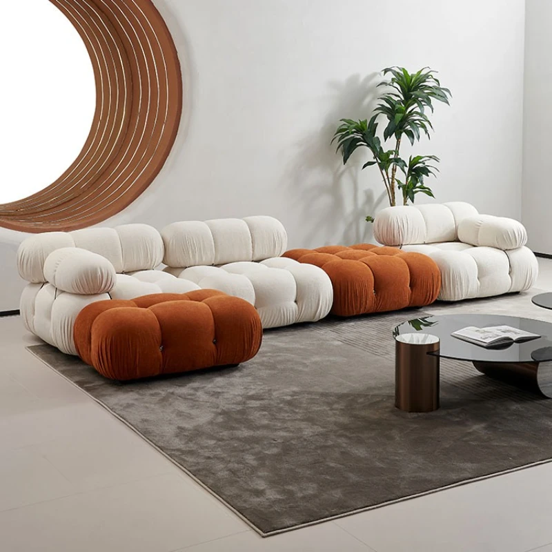 

Cream wind square sofa small apartment living room chameleon square