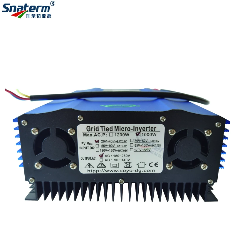 1000W 1200W PV/ Battery Discharge Inverter 48V Solar Grid Tie Converter with WI-FI /LCD