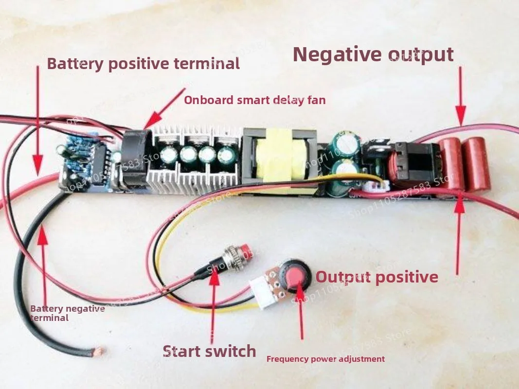 New 40-tube high-power 500W air-cooled single-rod machine motherboard with integrated lithium battery DIY motherboard