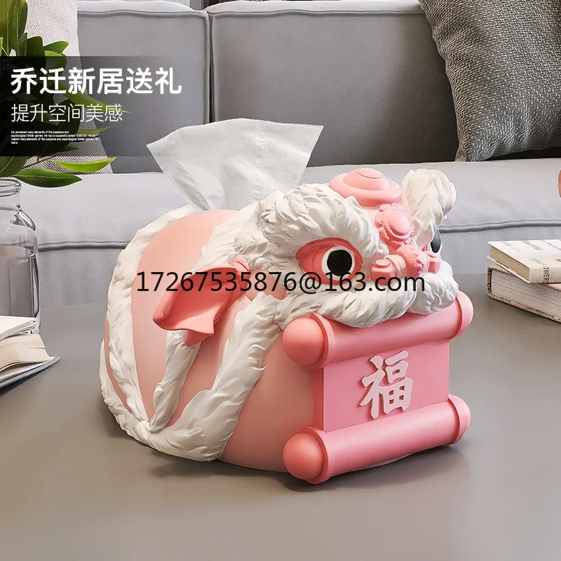 

Guochaofeng Лев коробка для салфеток орнамент гостиная бытовые салфетки бумажная коробка праздничные поделки