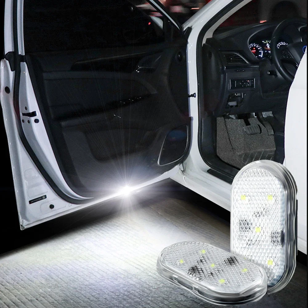 

4Pcs Led Car Door Light USB Charging Wireless Magnetic LED Car Door Welcome Light Anti-collision Signal Lamp