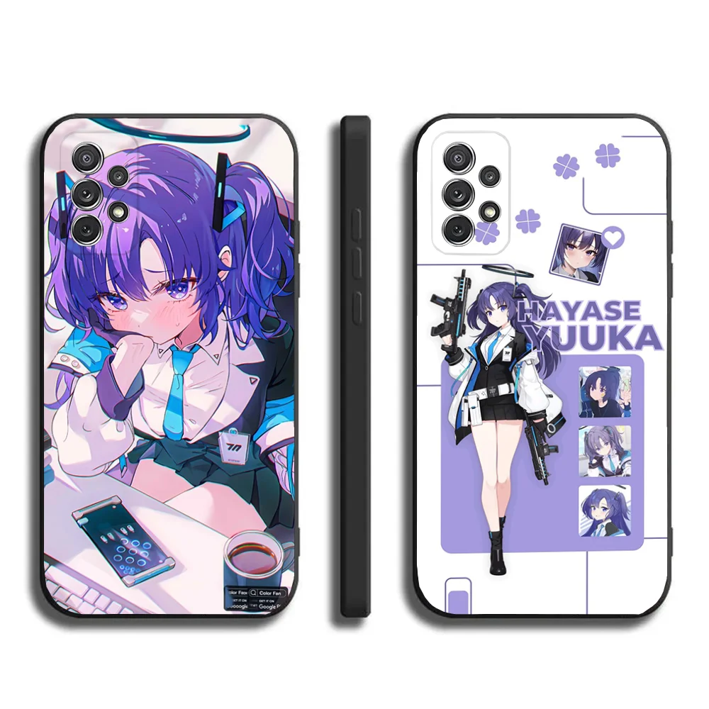 

Game Hayase Yuuka Phone Case For Samsung Galaxy A20,A21s,A22,A31,A32,A52,A53,A72,73,A80,A91Soft Black Cover