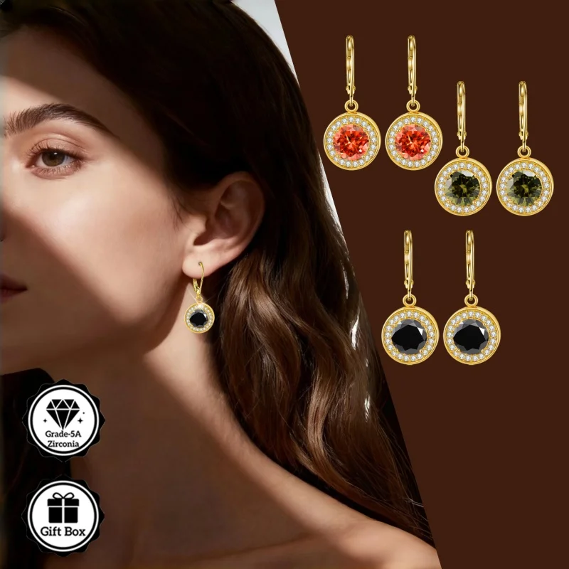 

Ювелирные изделия LAMVOICE для женщин/Рождественский подарок для высококачественных ювелирных изделий, серьги с 4-каратным цирконием, гипоаллергенные серьги-крючки