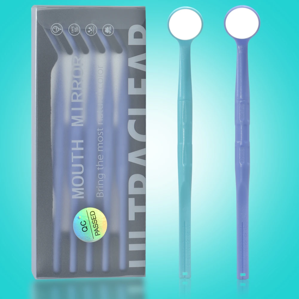 

5Pcs/box Dental Mouth Mirror Anti-fog High Definition Oral Mirror for Teeth Examination Single Sided Double Sided Mirror 24mm