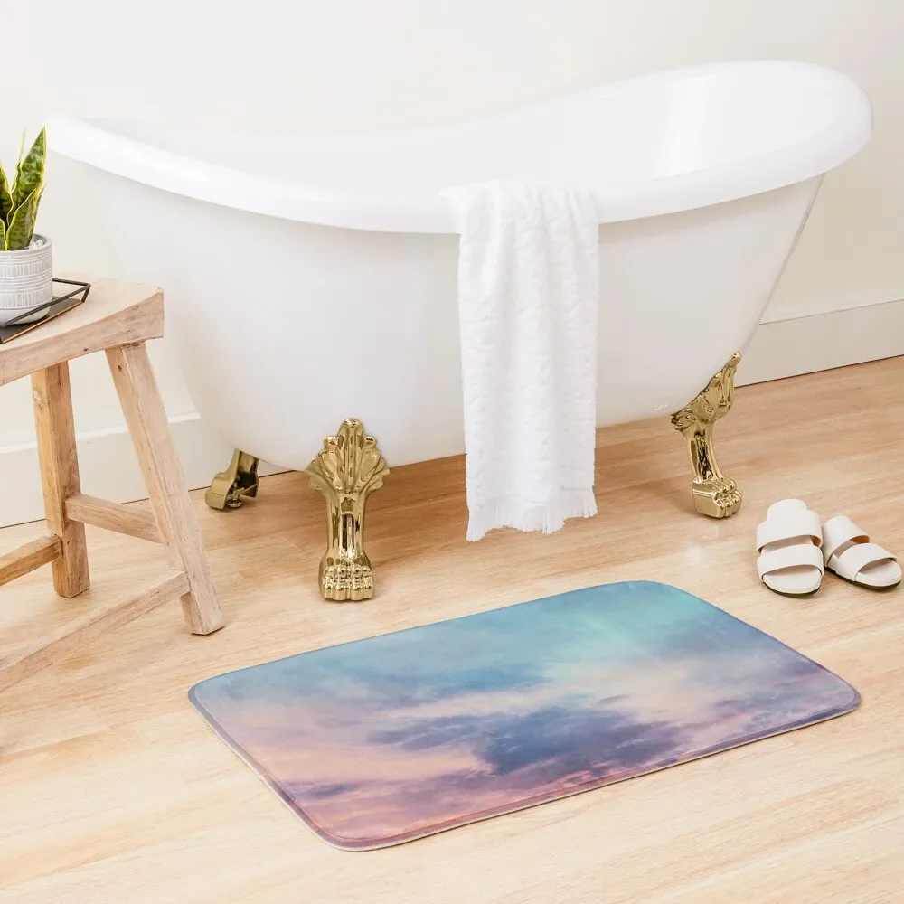 

Rainbow Summer Sunset Bath Mat Non-Slip And Washable Kitchen Bathroom Utensils Carpet Living Room Mat