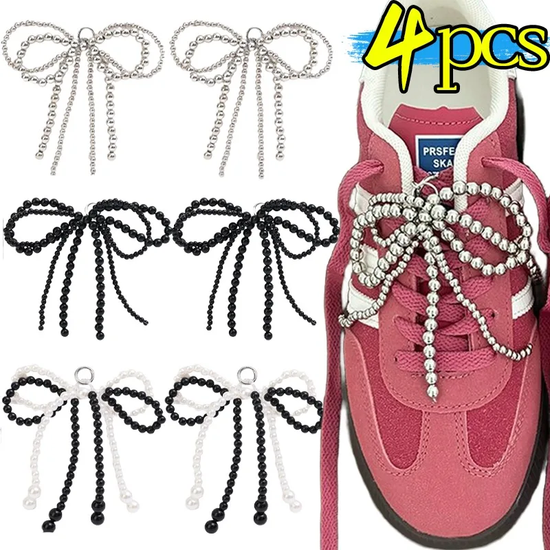 2/4pcs Csodabogár bowknot Cipő Abroncsozás Nők Dublőz Alvóhely charms Medál Vadásztőr klipek decoratie handmade Olvasottság kulcs Futószalag accessor