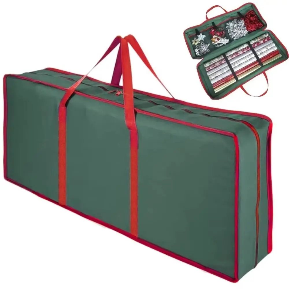 

Large Capacity Christmas Wrapping Paper Storage Bag Dustproof Washable Christmas Decoration Storage Bag Non-woven Fabric