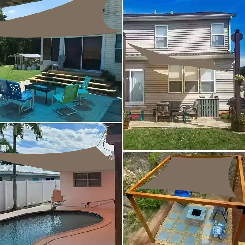Multi Color Sunshade, Waterproof Sunshade, Sail, Outdoor Terrace, Lawn, Beach Garden, Carport, Backyard, Deck, Pavilion, Sunshad