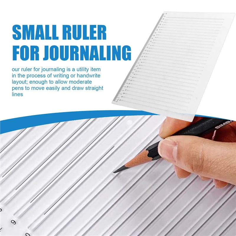 AED6-2 Pcs Plastic Straight Line Stencil Template For Journaling