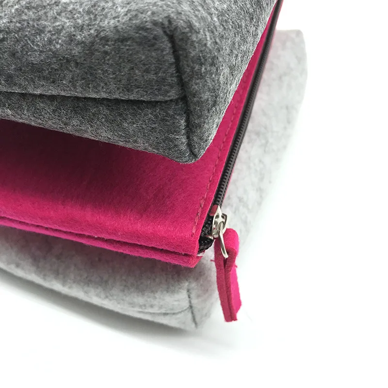 Bolsa de almacenamiento de fieltro para maquillaje de viaje, bolso multifuncional para mujer, bolsa de cosméticos, accesorios para portátiles, bolsa de cargador móvil