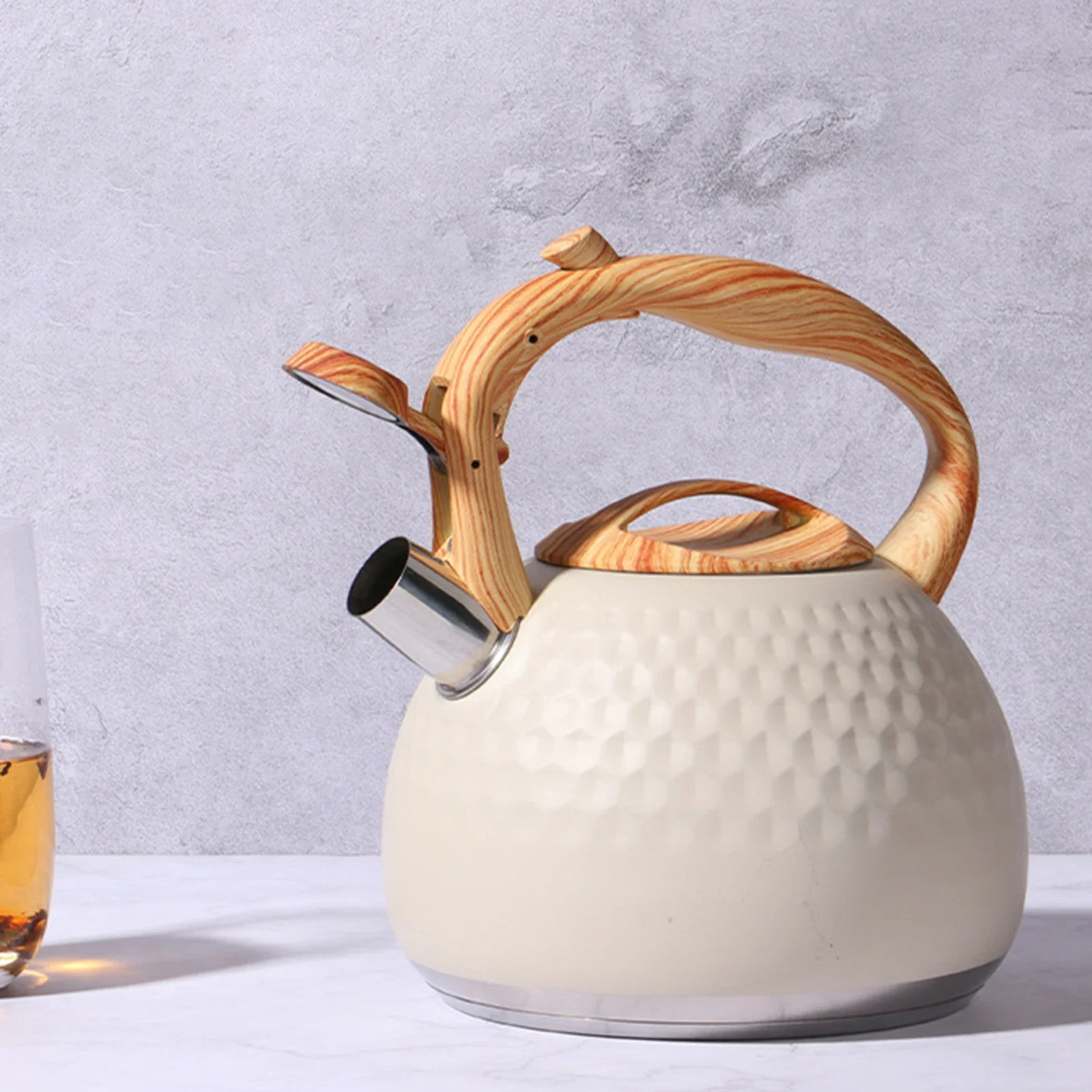 3L Whistling Kettle Anti Scald Handle Cookware Cooktop Teakettle Stainless Stove Teapot Tea Kettle for Outdoor Large Capacity
