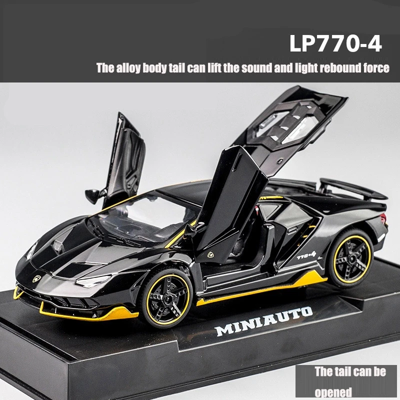 

1:32 Diecast Alloy Car Model Metal Pull Back Simulation Car Toy Boy Sports Car Ornament With To Open The Door Gift Car Toy