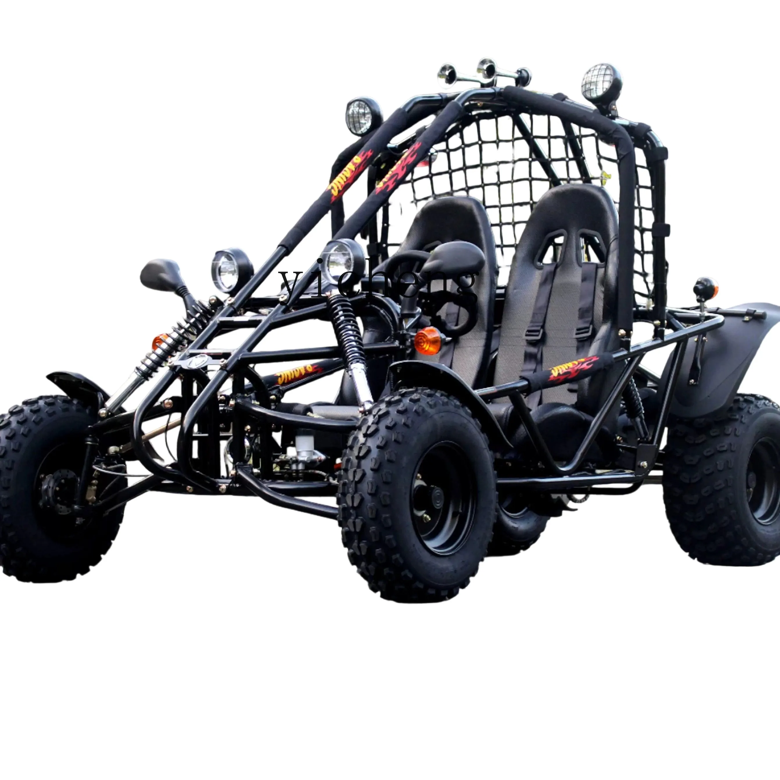 TQH Double Off-Road Kart Large Four Wheel All Terrain Jungle Crossing Mountain Bike