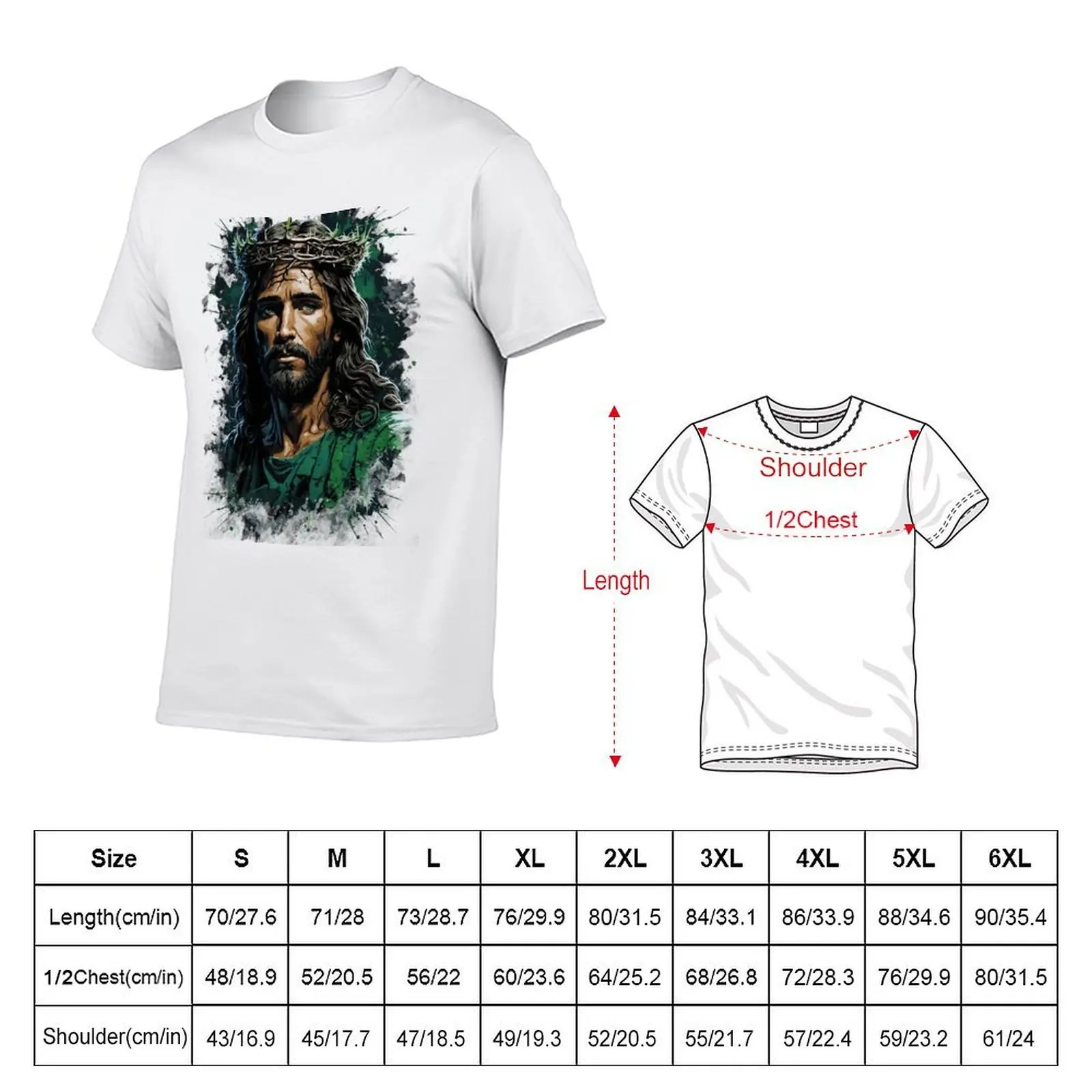 jesus christ with thorns on his head T-Shirt tshirts personalised cute clothes outfits for men