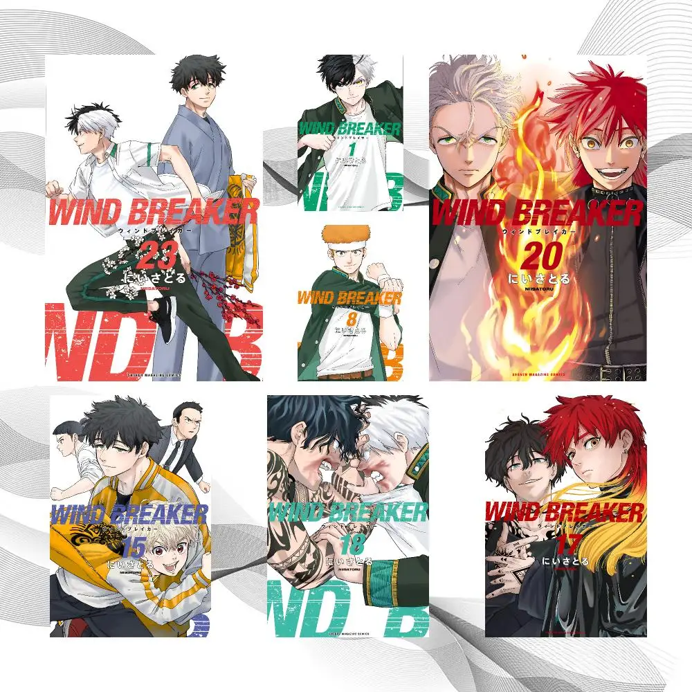 Anime Action WIND BREAKER Poster Peel And Stick Wall Art Self Adhesive PP Waterproof Wall Decor Living Room Bedroom Gift