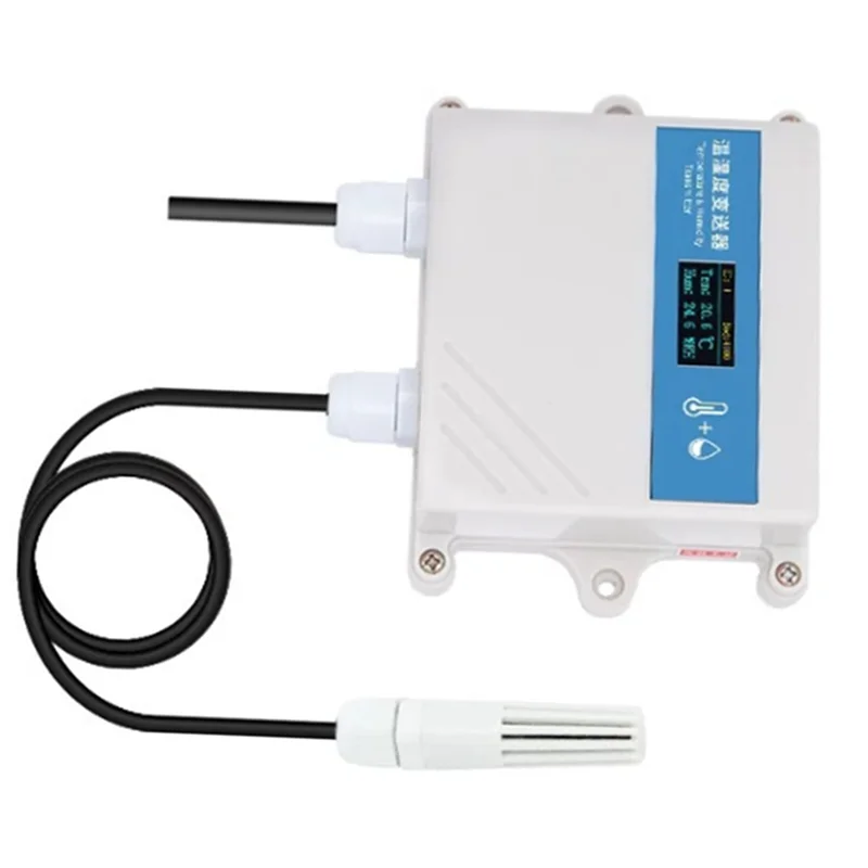 ABKI-مستشعر درجة الحرارة والرطوبة RS485 جهاز إرسال عالي الدقة لصيدلية الدفيئة في المستودعات مع شاشة OLED