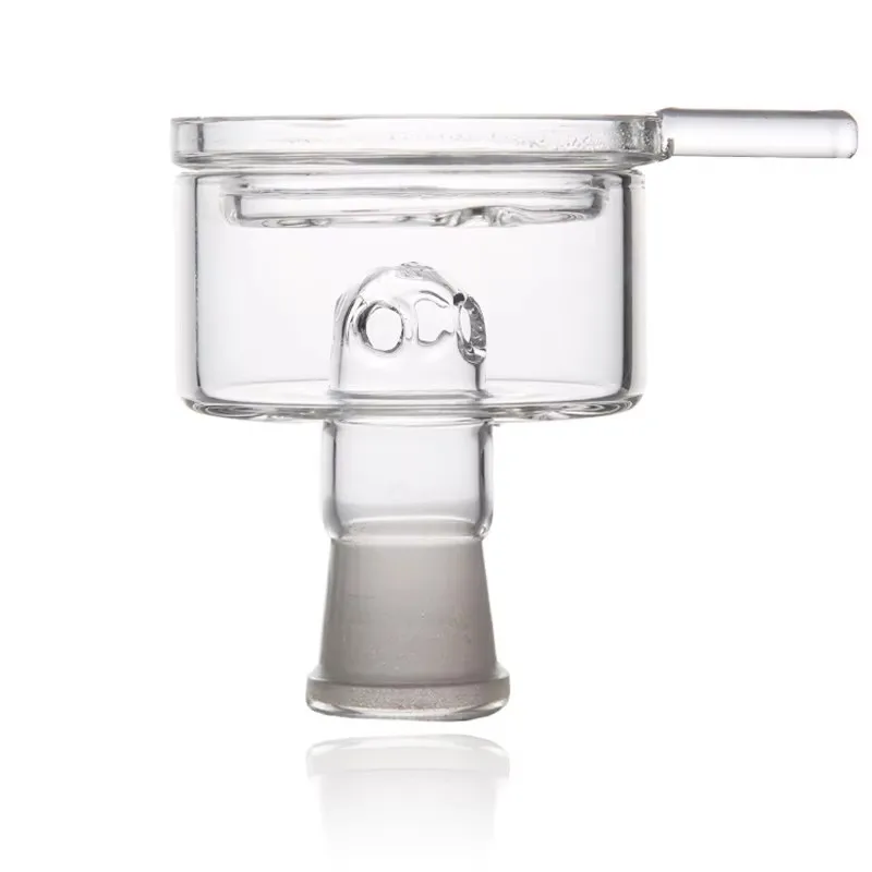 Handmade Large Capacity Glass Bowl for Shisha Hookah Smoking with Charcoal Holder Holes Lid - Essential Smoking Accessory view 2