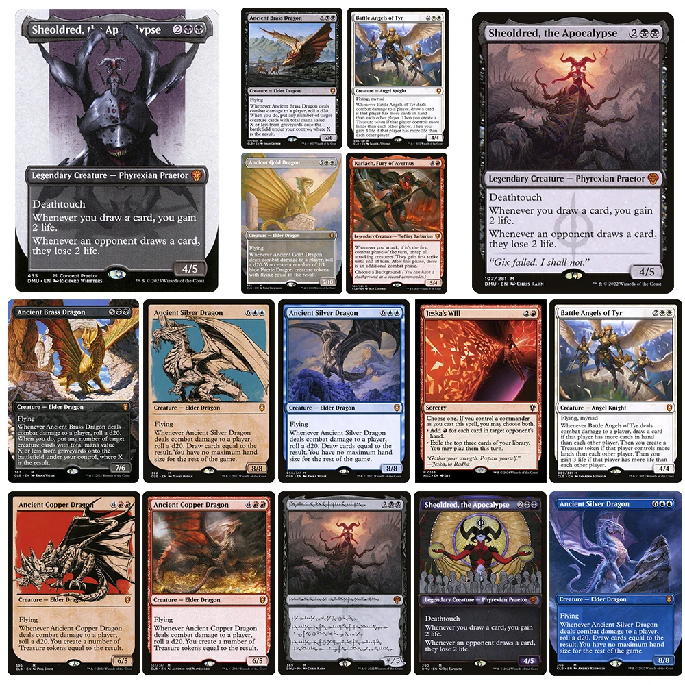 

DMU CLB NEO TCG Волшебные фольги-карты DIY Sheoldred Древний медный дракон Karlach Вечерние настольные игры игрушки Боевые сборки Jeska's Will