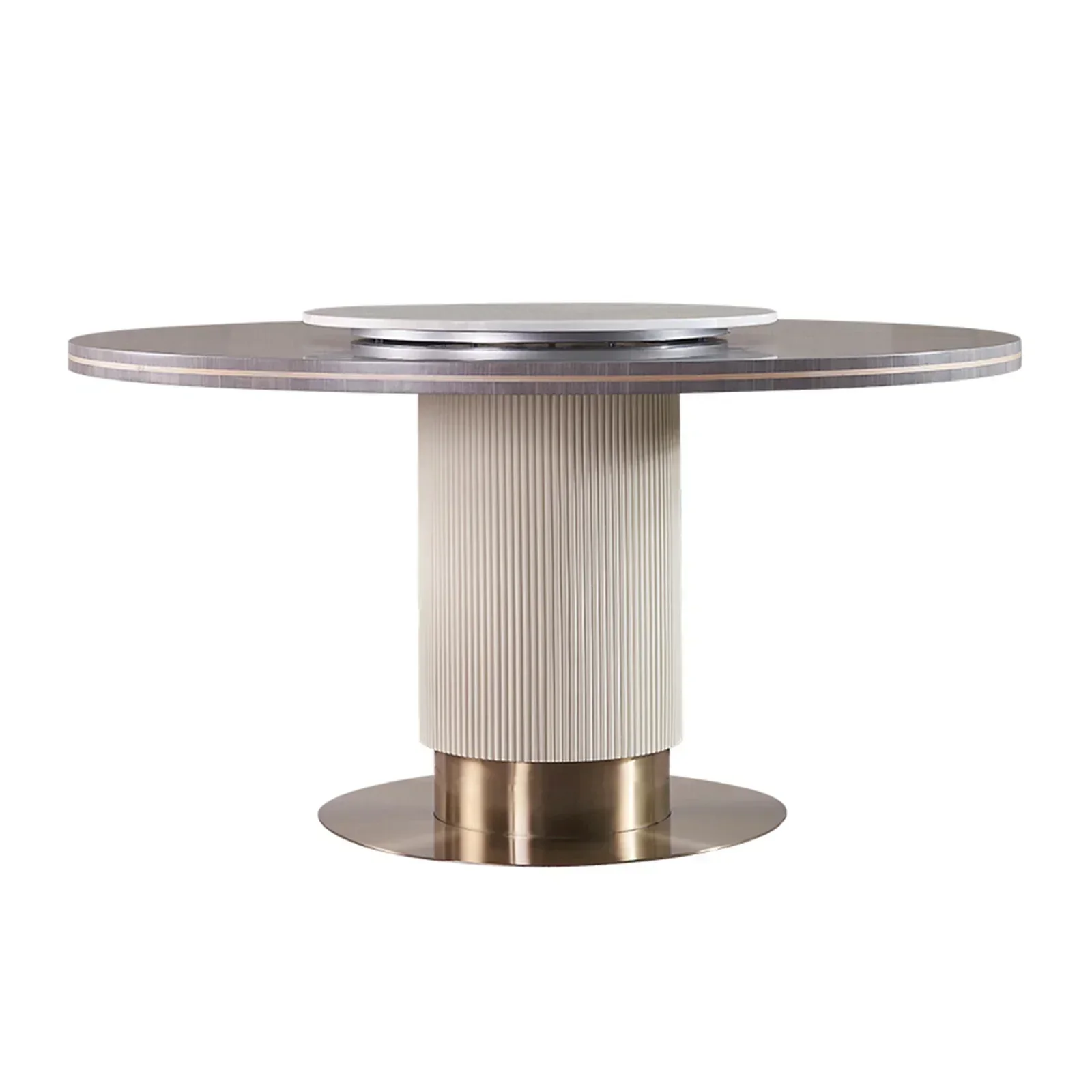 

for dining table designer light luxury high-end dining table chair combination small household with turntable round ta