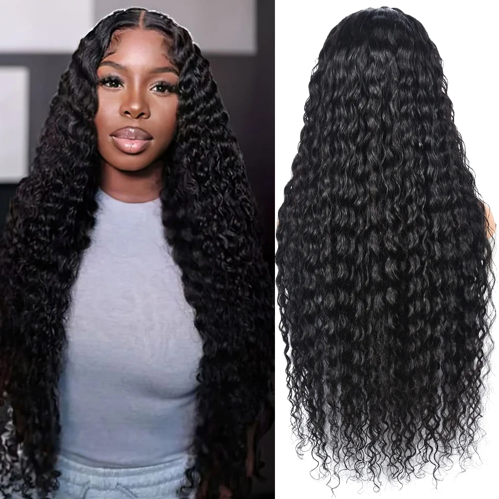 Jerry Curl Long Lace Front Wigs Human Hair Brazilian 13x4 34 Inch Transparent Lace Front Human Hair Wigs For Women Pre Plucked