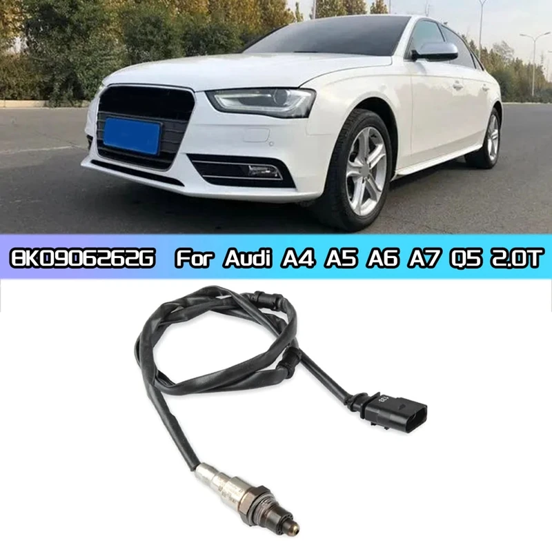 1 Piece Car Front Oxygen Sensor Black Metal+ABS For  A4 A5 A6 A7 Q5 2.0T Part Number:8K0906262G / 8K0 906 262 G / 0258030102