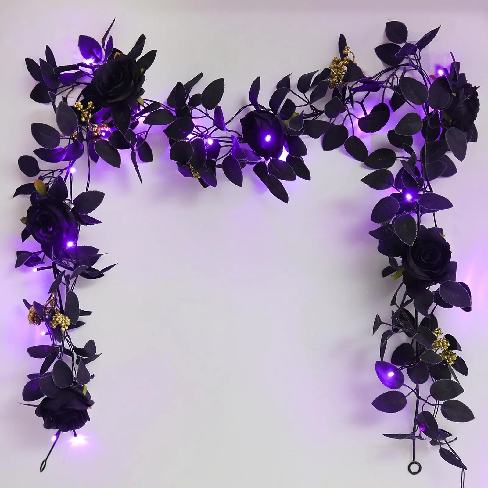 Halloween Purple Branch Tree Lights 600LEDs Silver Wire Fairy String Lights for Christmas Tree Party Holiday Decoration