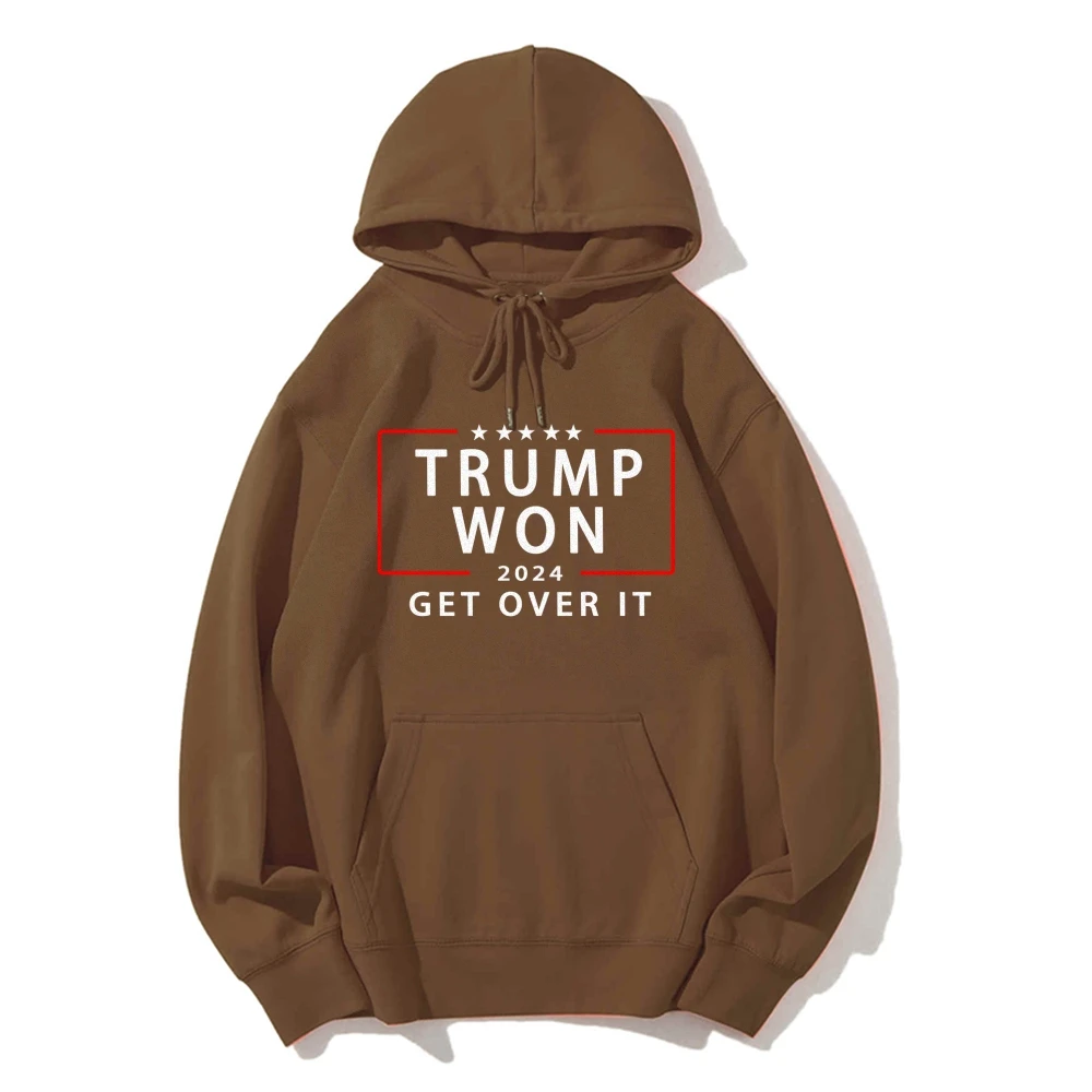 Baumwollpullover mit Kapuze, Trump, Präsident der Vereinigten Staaten, Buchstaben-Grafikdruck, lockeres Schulter-Sweatshirt