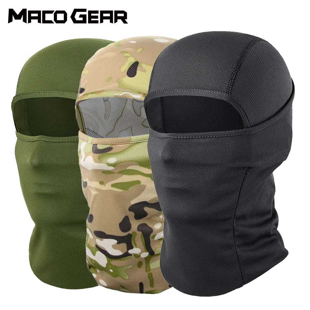 

Tactical Balaclava Military Cycling Full Face Cover Ski Mask Scarf Camo Black Outdoor Sport Bicycle Hiking Hat Men Women Summer