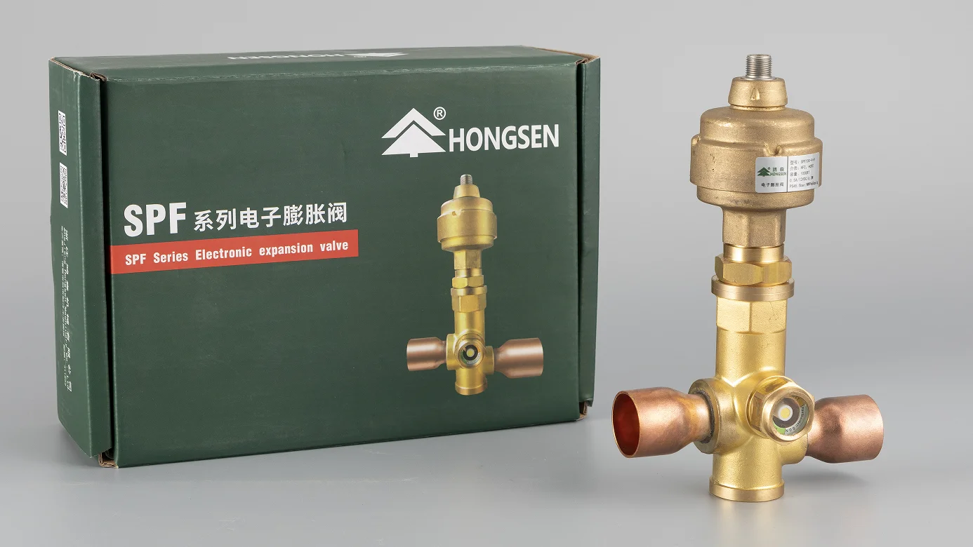 HONGSEN High-Performance SPF Electronic Expansion Valve with Integrated Solenoid Valve and Sight Glass