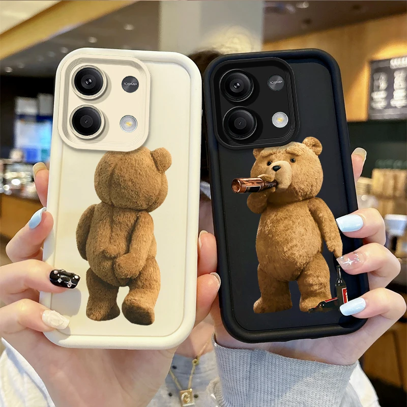 

Cartoon Teddy Bear TPU Phone Case for Redmi Note13 12 Pro Plus 5G Note13 12 11 10 9 Pro 12C 10C 9C A2 A1 Silicone Non-Slip Cover