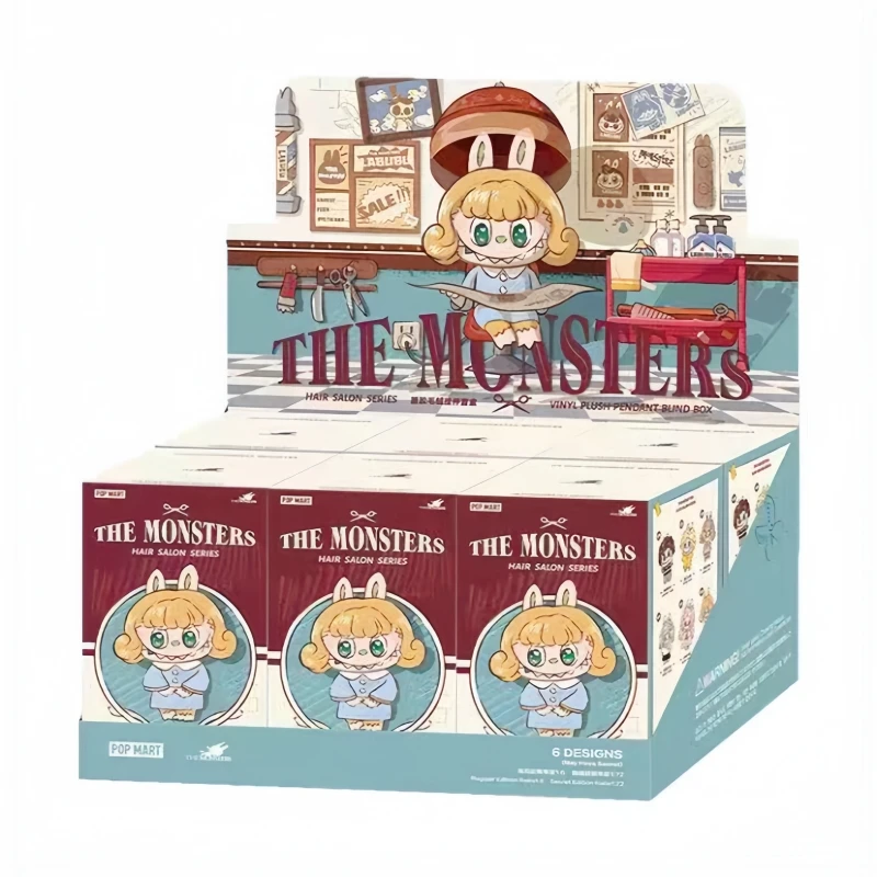 Hot verkopende originele nieuwste op voorraad Popmart Labubu Retro Kapsalon Serie Verrassing Blind Box Tassen Hangertjes Decoratieve Cadeau Speelgoed