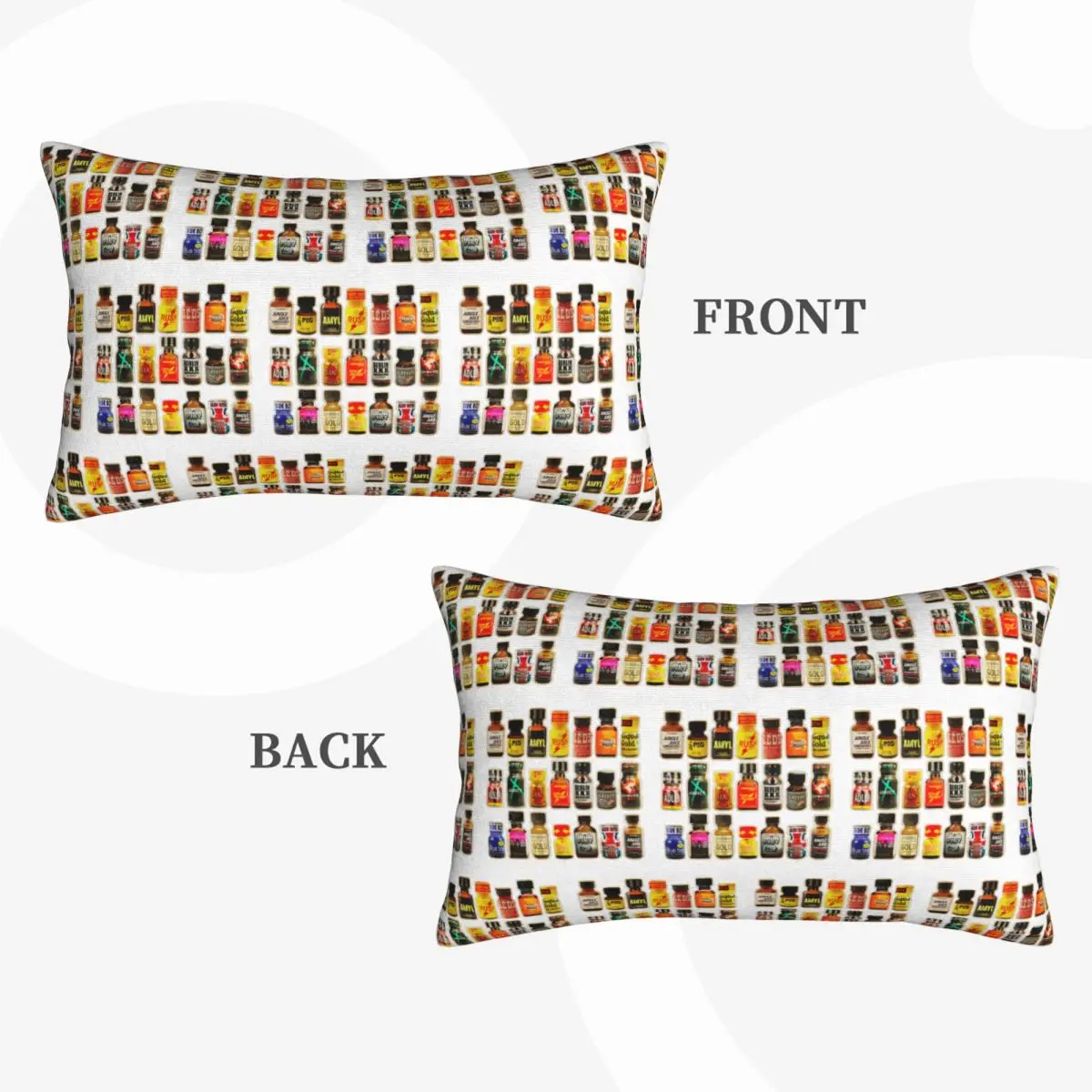 Poppers Bottles Gay Rush Jungle Juice Amyl Inhaler Rectangle Pillowcase Cushion Cover Decorative Bedroom Bed Home Throw Pillow view 6