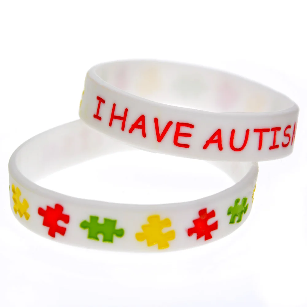 1 Stück/4 Stück, Armband aus Silikon für Menschen mit Autismus, medizinisches Gummiarmband, kleine Größe, unisex. – Detail 2