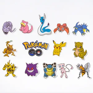 Pokémon Anime Stickers Pack, impermeável, pele do portátil, bonito, caixa do telefone, DIY, Kawaii, embalagem, journaling, artigos de papelaria, 50pcs 10 principais vendas adesivo lapis - №10