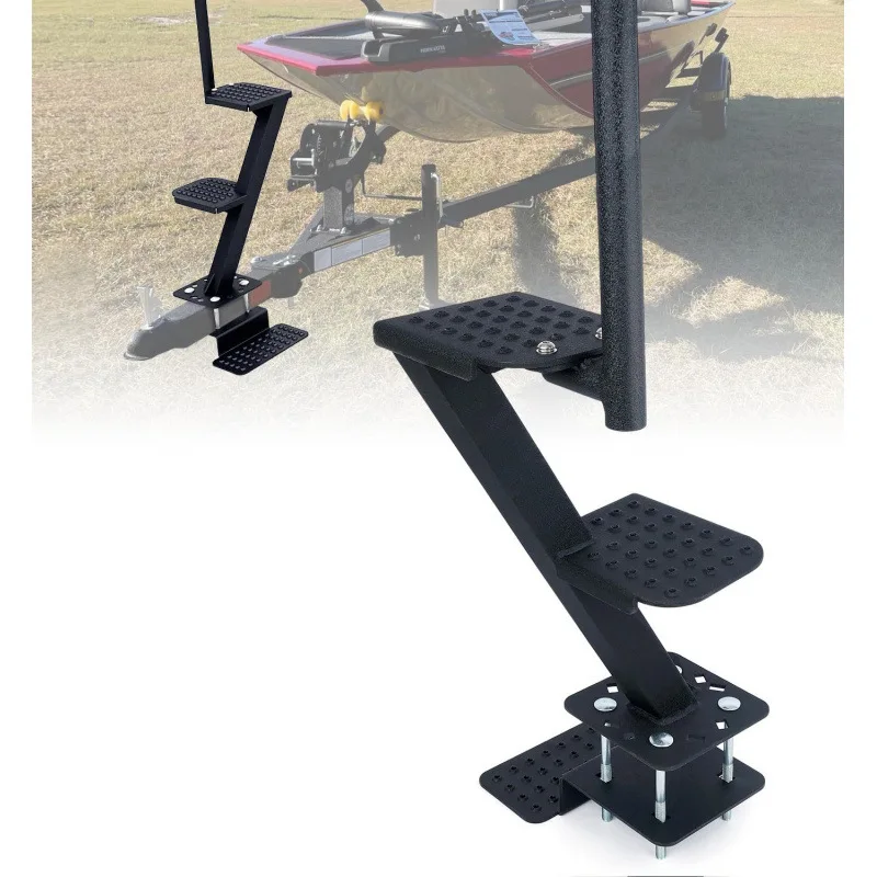 

Heavy duty marine trailer ladder, with handle, non-slip surface, universal type, suitable for trailer rear steps