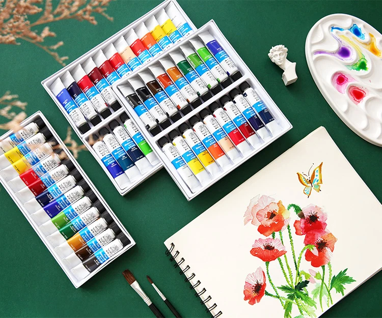 Winsor & Newton 36 Farben Professionelles Aquarellfarben-Set, Pigment, 10 ml, Wasserfarben, Malerei, Kunstbedarf für Künstler – Detail 1