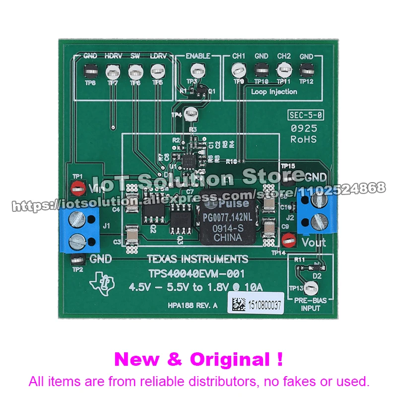 TPS40040EVM-001 5V Input, 1.8V Output, 10A Synchronous Buck Evaluation Module TPS40040EVM 001